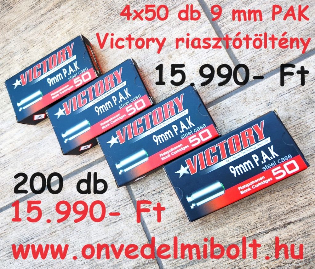 MaxxTech / Victory 9mm Pak Akció Gáz-Riasztó töltények