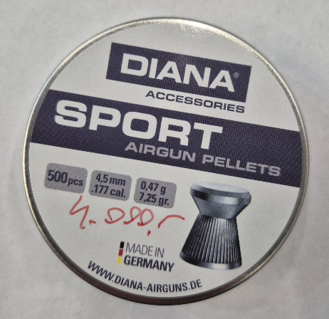 Diana 4,5 mm diaboló Légpuska lövedékek