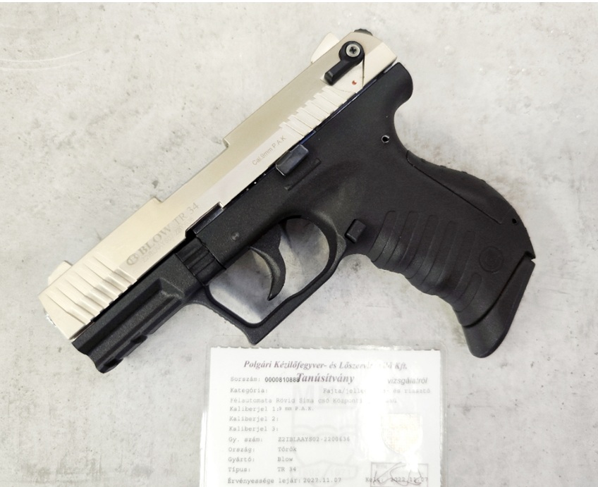 Blow TR34 Ni, HASZNÁLT! 9 mm PAK kaliberű fegyverek