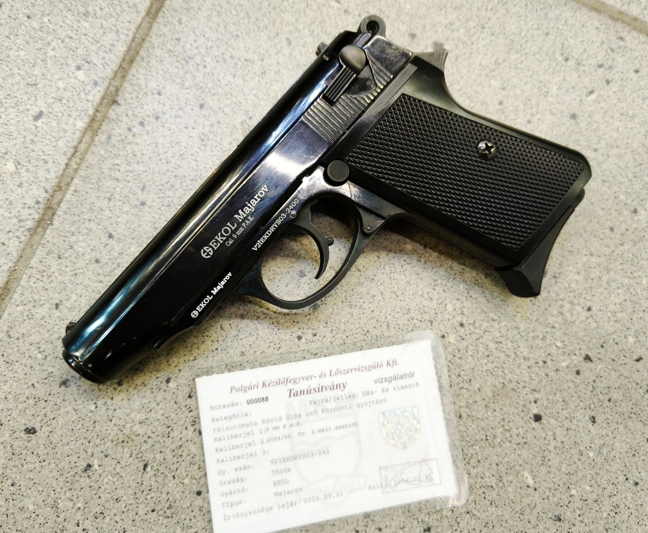 Ekol Majarov – HASZNÁLT! 9 mm PAK kaliberű fegyverek