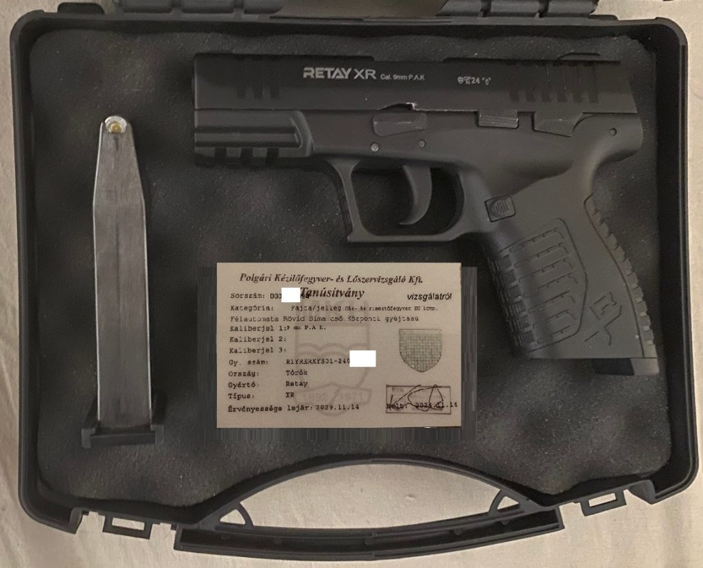 Retay XR – HASZNÁLT! 9 mm PAK kaliberű fegyverek